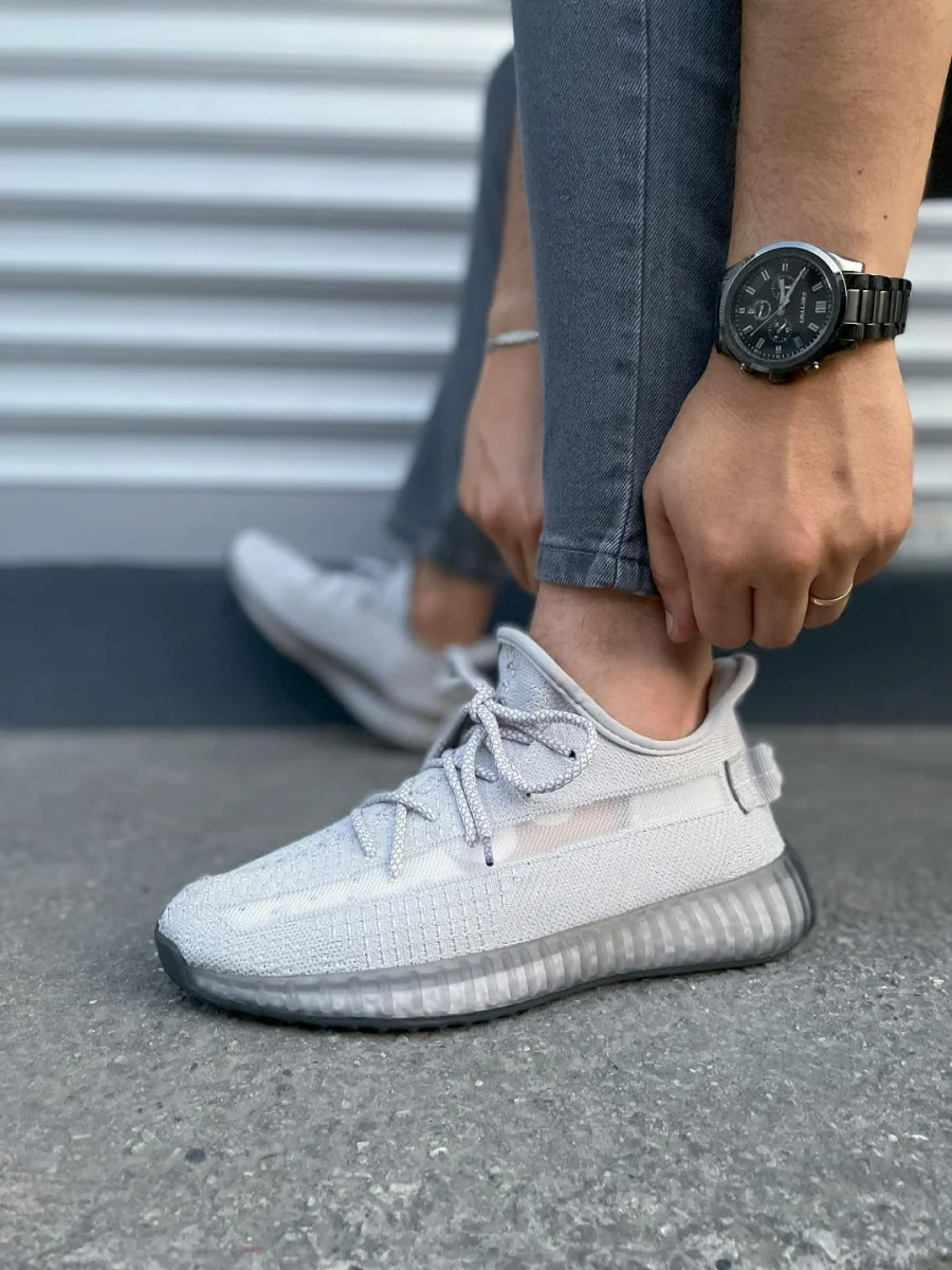 JY305 Pulse Bağcıklı Triko Kumaş Erkek Günlük Spor Ayakkabı TGT - Gri