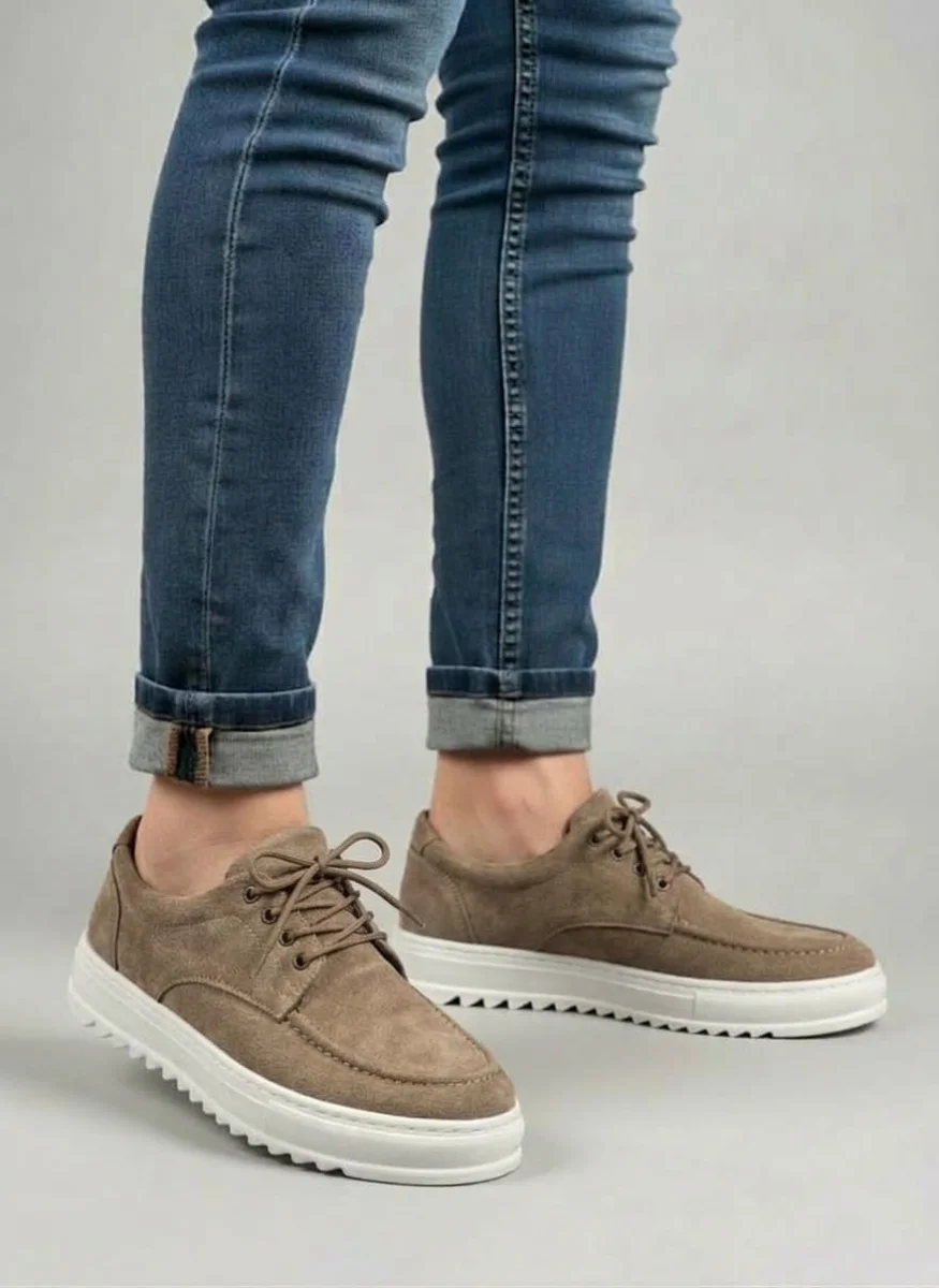 JY-T12x Arts Bağcıklı Süet Erkek Günlük Spor Klasik Ayakkabı SBT - Camel