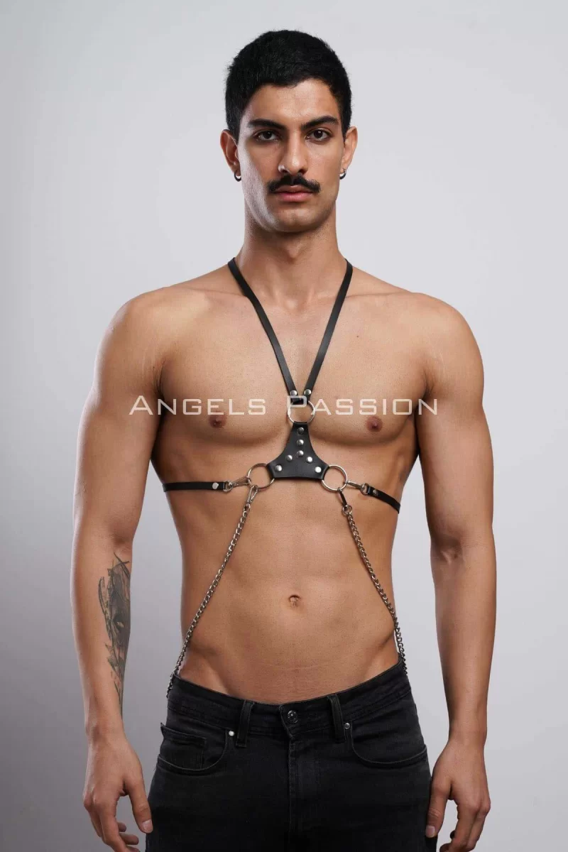 Erkek  Omuz Harness - Seksi Erkek  Deri Harness - Gay Harness İç Giyim - Brfm28