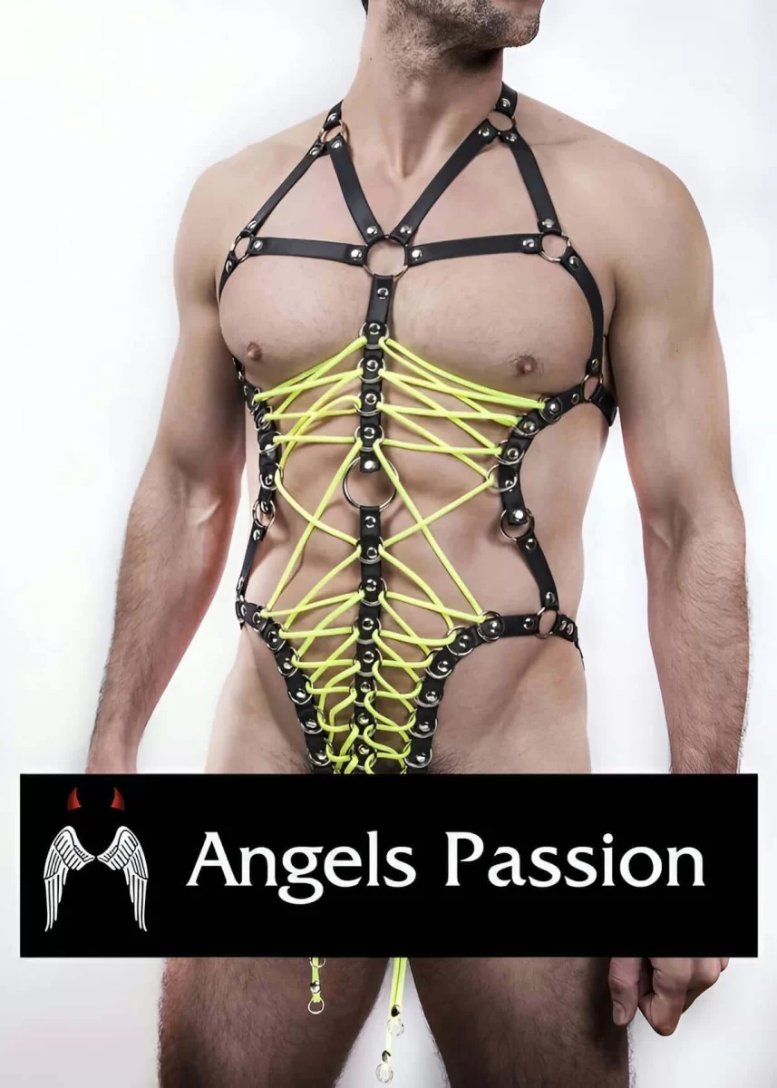 Erkek  Fantazi İç Giyim Lastik Harness - Brfm62