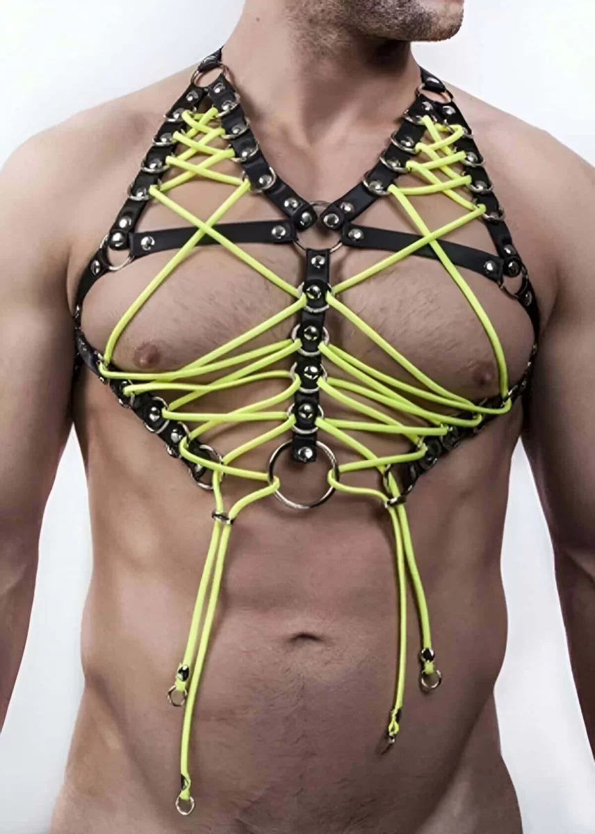 Seksi Erkek  Üst Lastik Harness - Brfm59