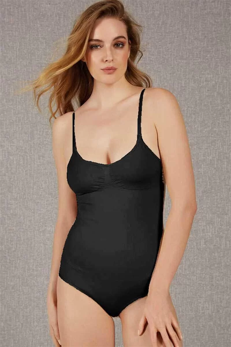 Toparlayıcı Vücut İnceltici Dikişsiz Altı Kancalı Badi Korse