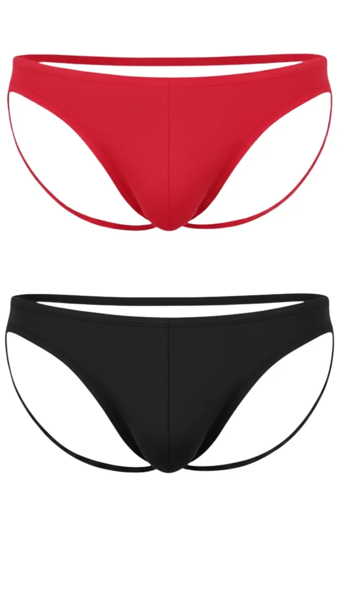 Fantezi Arkası Açık Seksi 2'li Erkek Külot