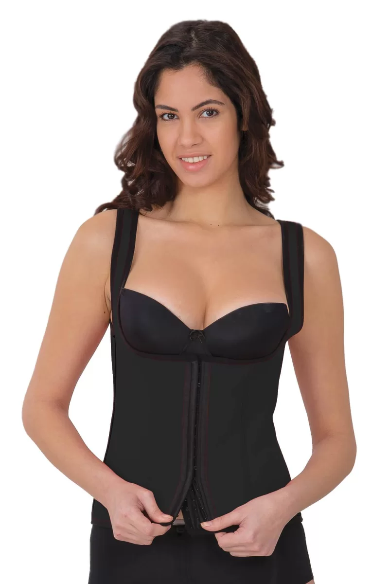 Siyah Mı 9173 Terletici Agraflı Göğsü Açık Atlet Korse