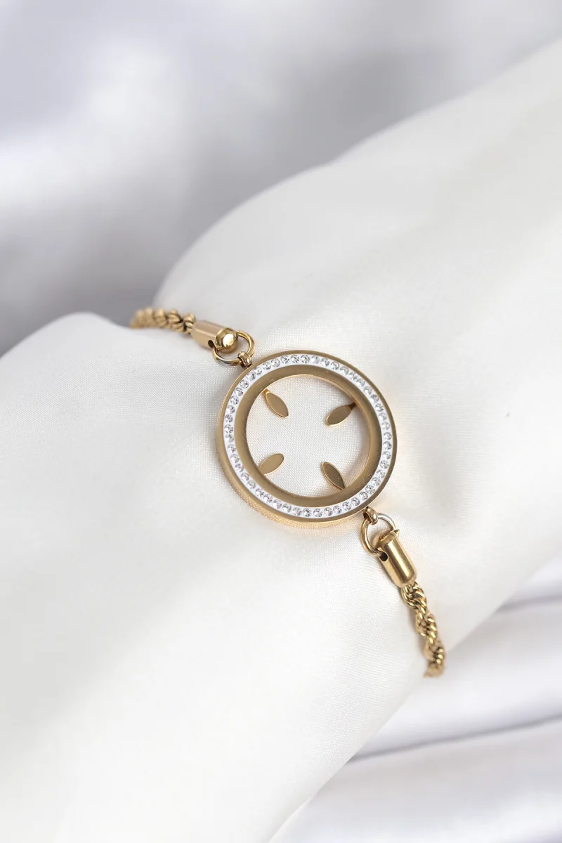 316L Çelik Burgu Zincir Model Çeyrek Takılabilir Bileklik