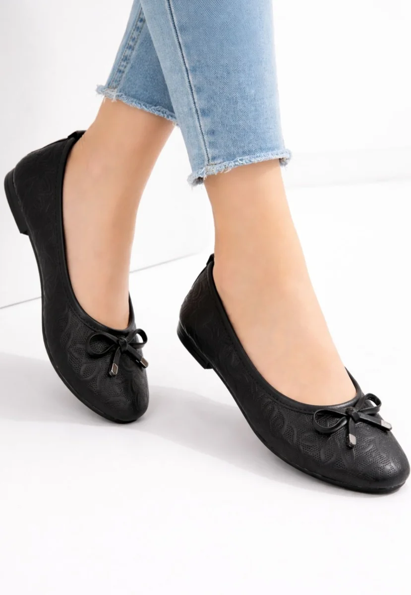 Jnues Siyah Deri Babet Ayakkabı
