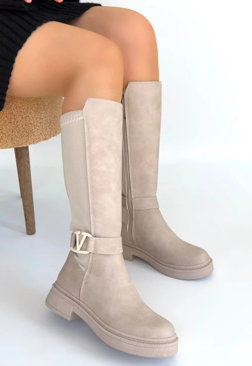 Diona Bej Nubuk Çizme