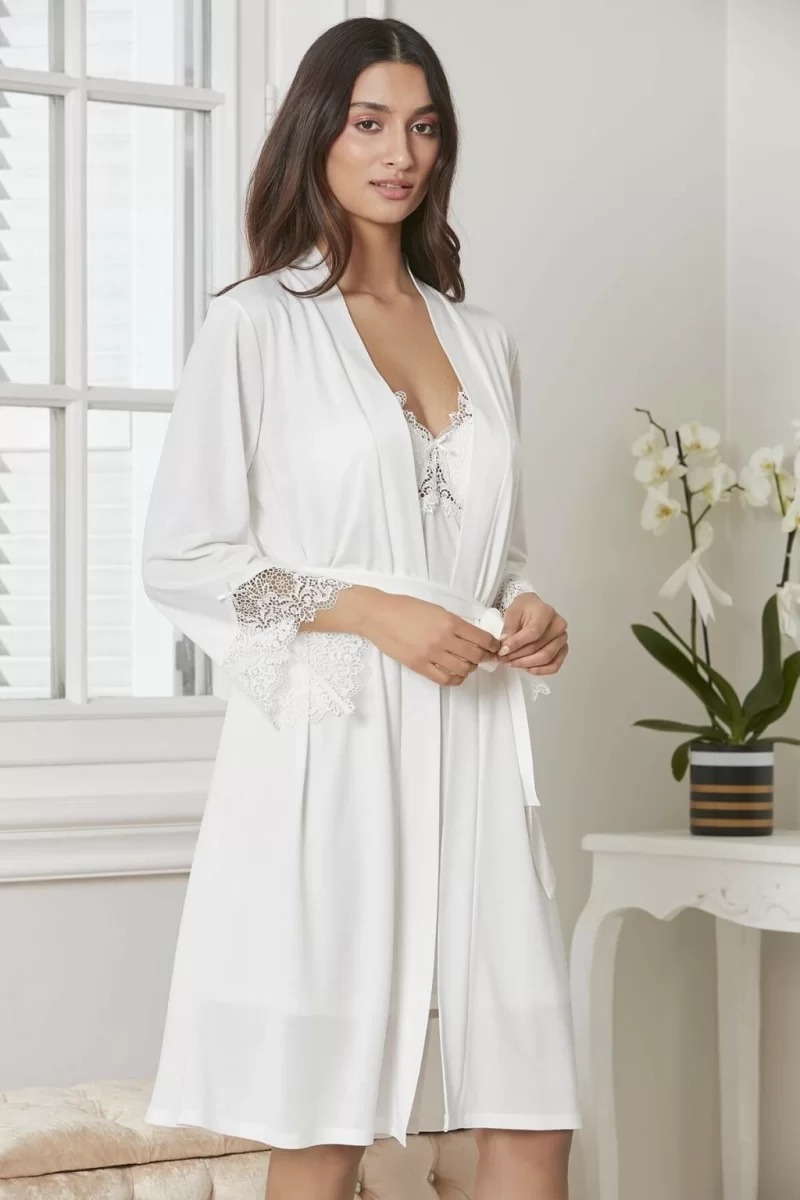 Pierre Cardin P5040 Bayan Penye Gecelik Sabahlık