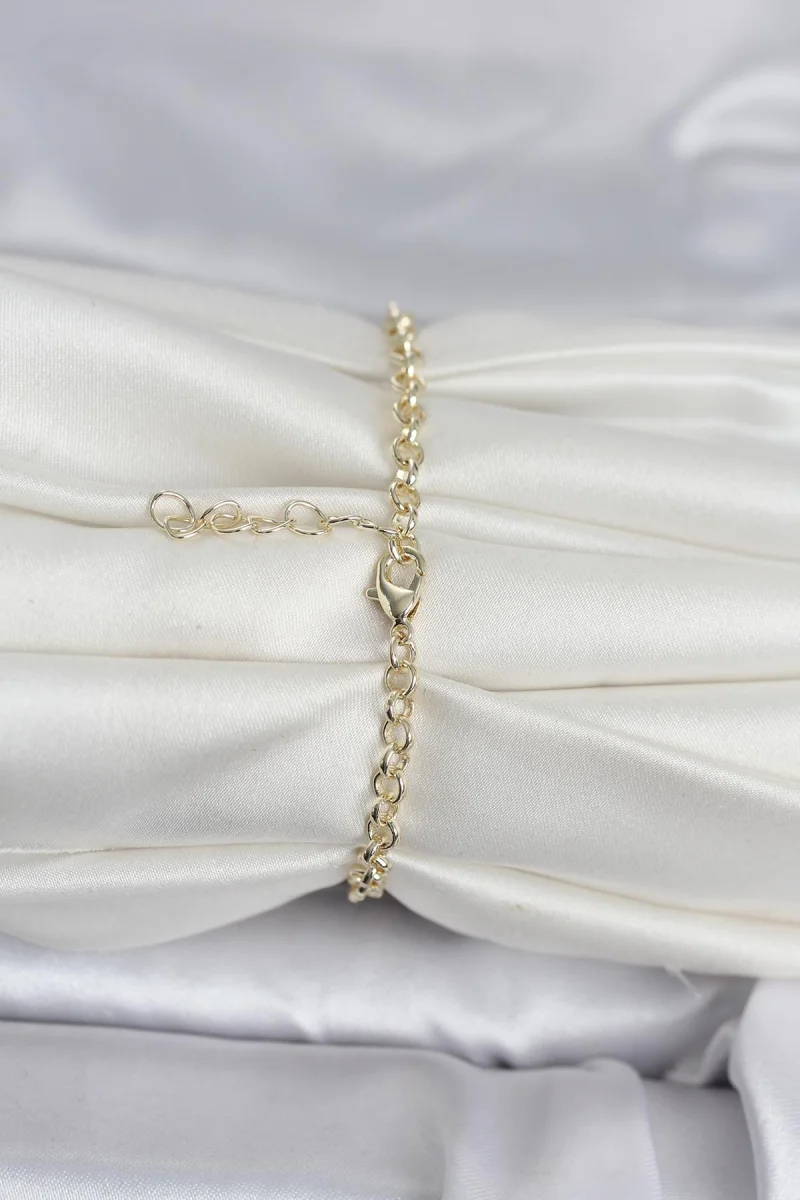 Pirinç Gold Renk Nazarlı Model Zirkon Taşlı Kadın Bileklik