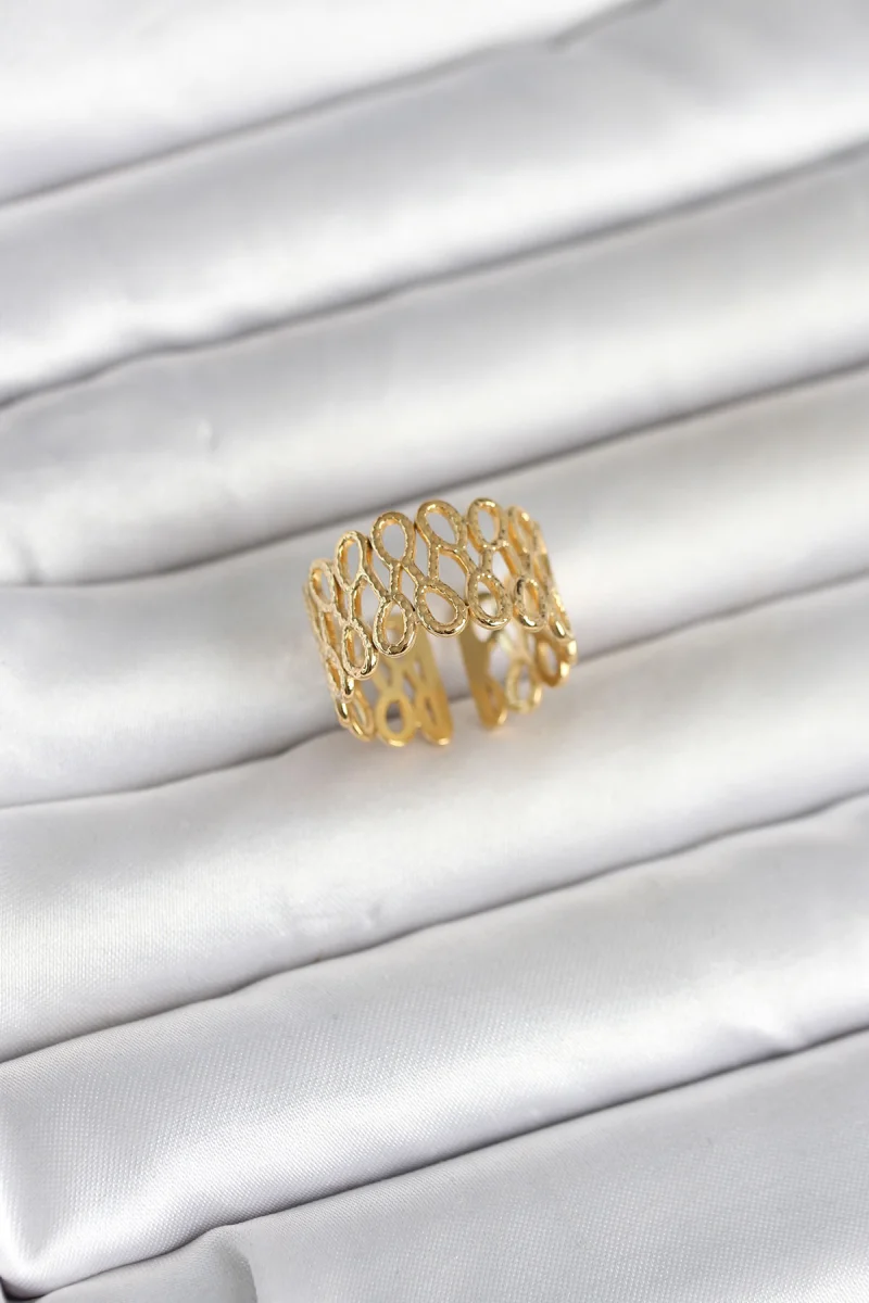 316L Çelik Sarmal Zincir Model Kadın Yüzük