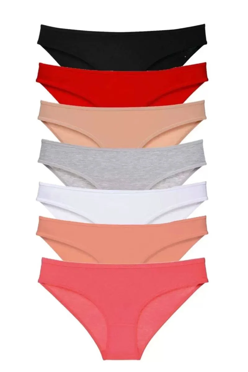 7 Adet Süper Eko Set Likralı Kadın Slip Külot Set 2