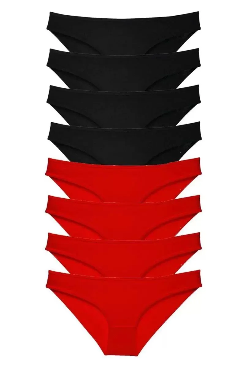 8 Adet Süper Eko Set Likralı Kadın Slip Külot