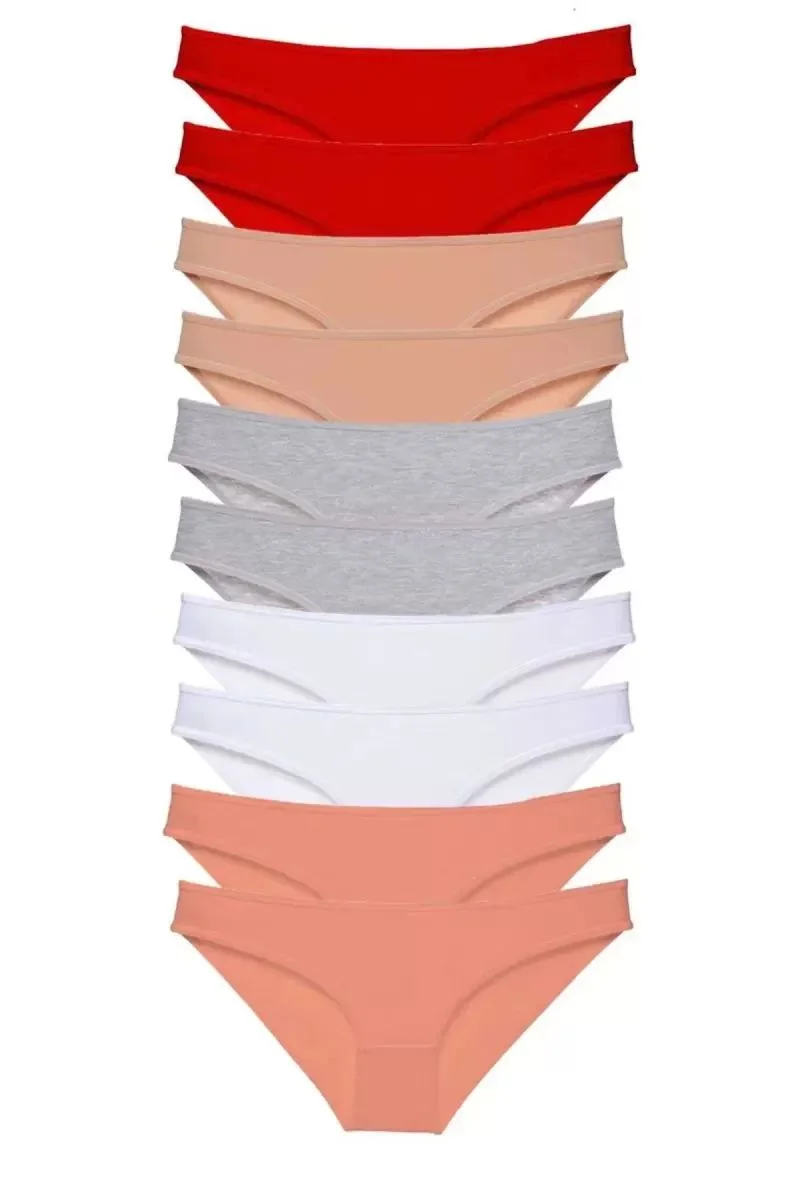 10 Adet Süper Eko Set Likralı Kadın Slip Külot 505