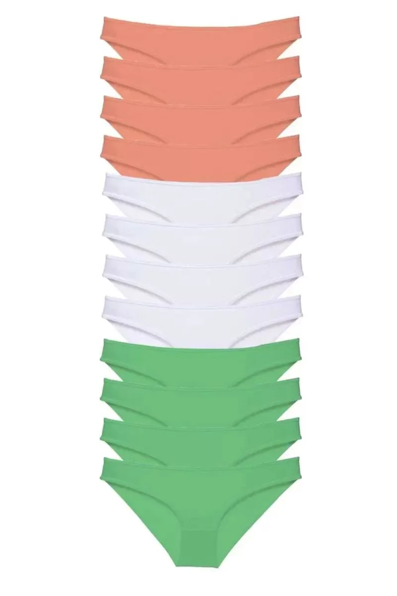 12 Adet Süper Eko Set Likralı Kadın Slip Külot 510