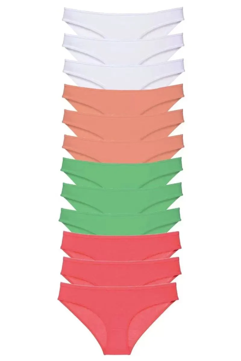 12 Adet Süper Eko Set Likralı Kadın Slip Külot 511