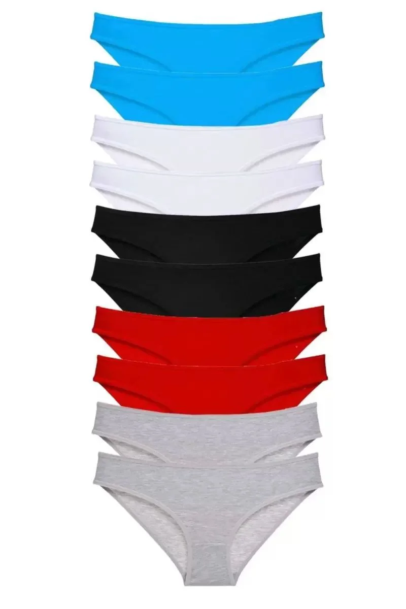 10 Adet Süper Eko Set Likralı Kadın Slip 528