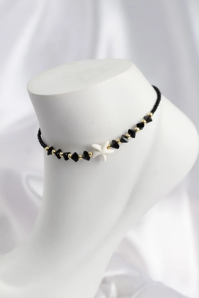 Siyah Renk Deniz Yıldızı Motifli Halhal