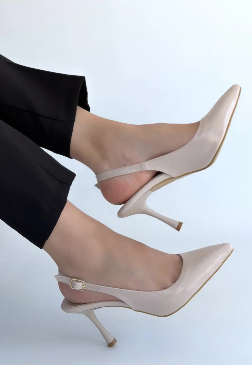 Katey Bej Rugan Topuklu Ayakkabı