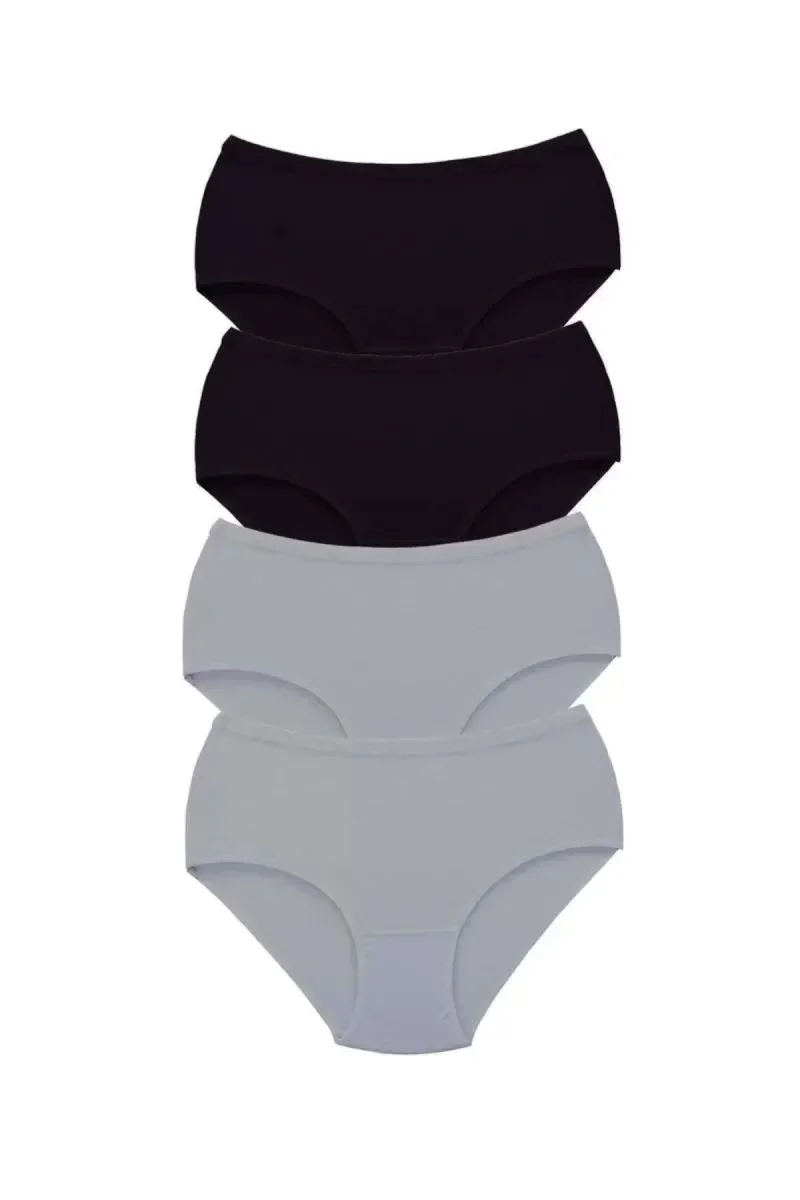 4 Adet Tutku Kadın Yüksek Bel Bato Kalın Lastik Külot S3