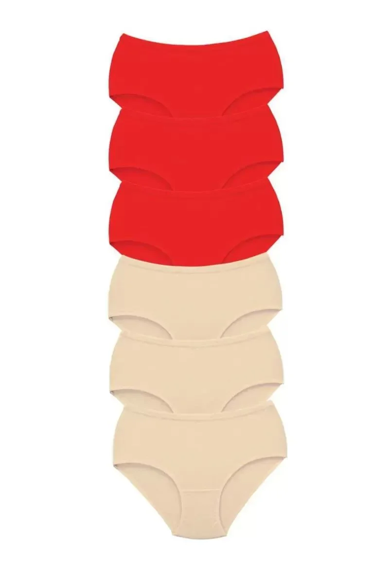 6 Adet Tutku Kadın Yüksek Bel Bato Kalın Lastik Külot S5