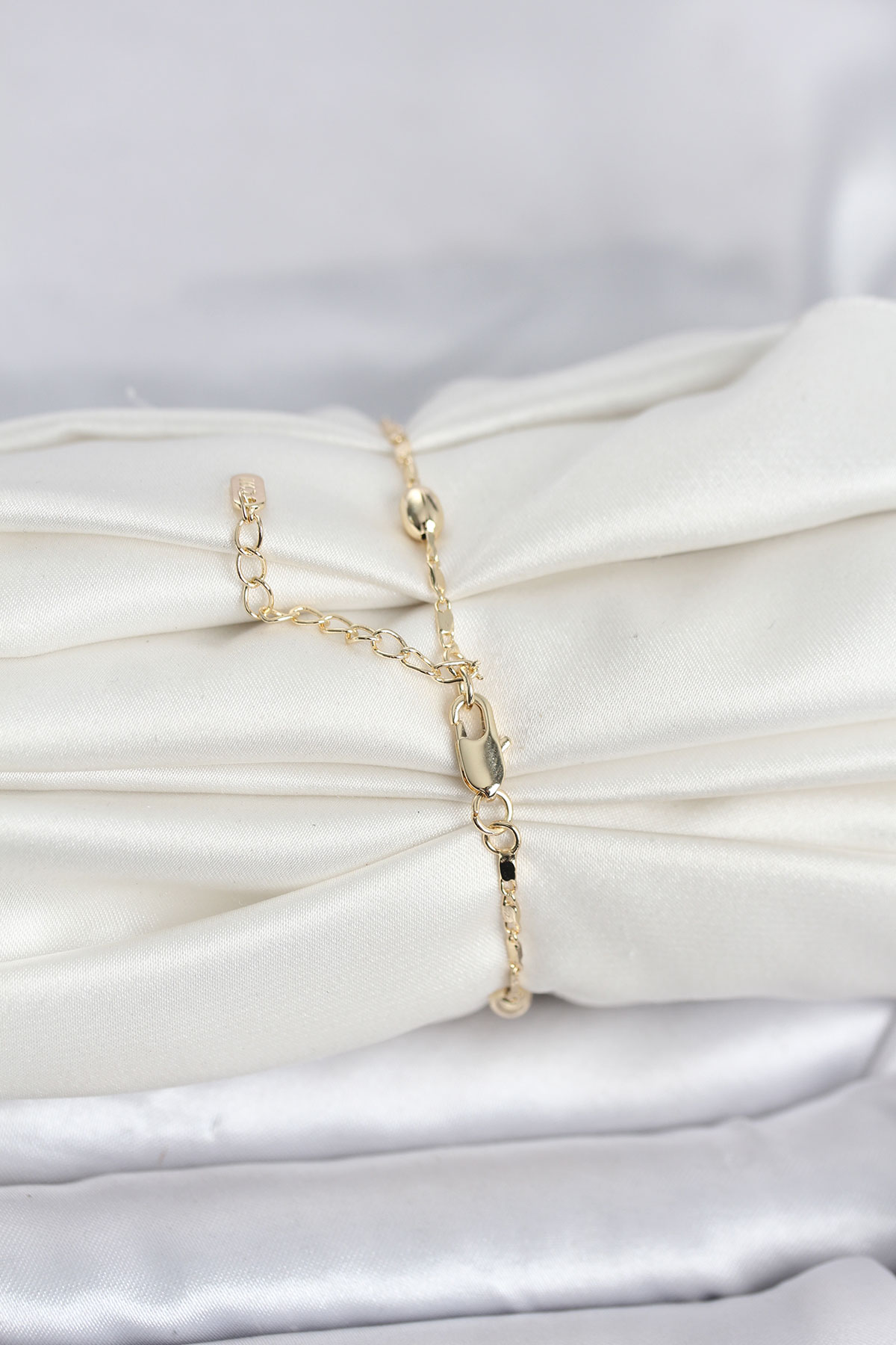 CM 14K Gold Renk Damla Topçuk Model Kadın Bileklik