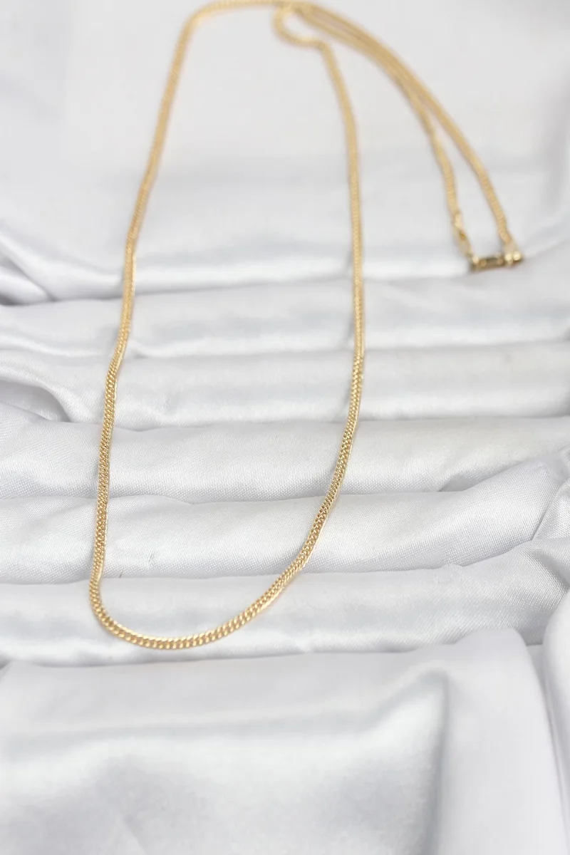 CM 14K Gold Renk Dolgun Zincir Model 60 cm Kadın Kolye