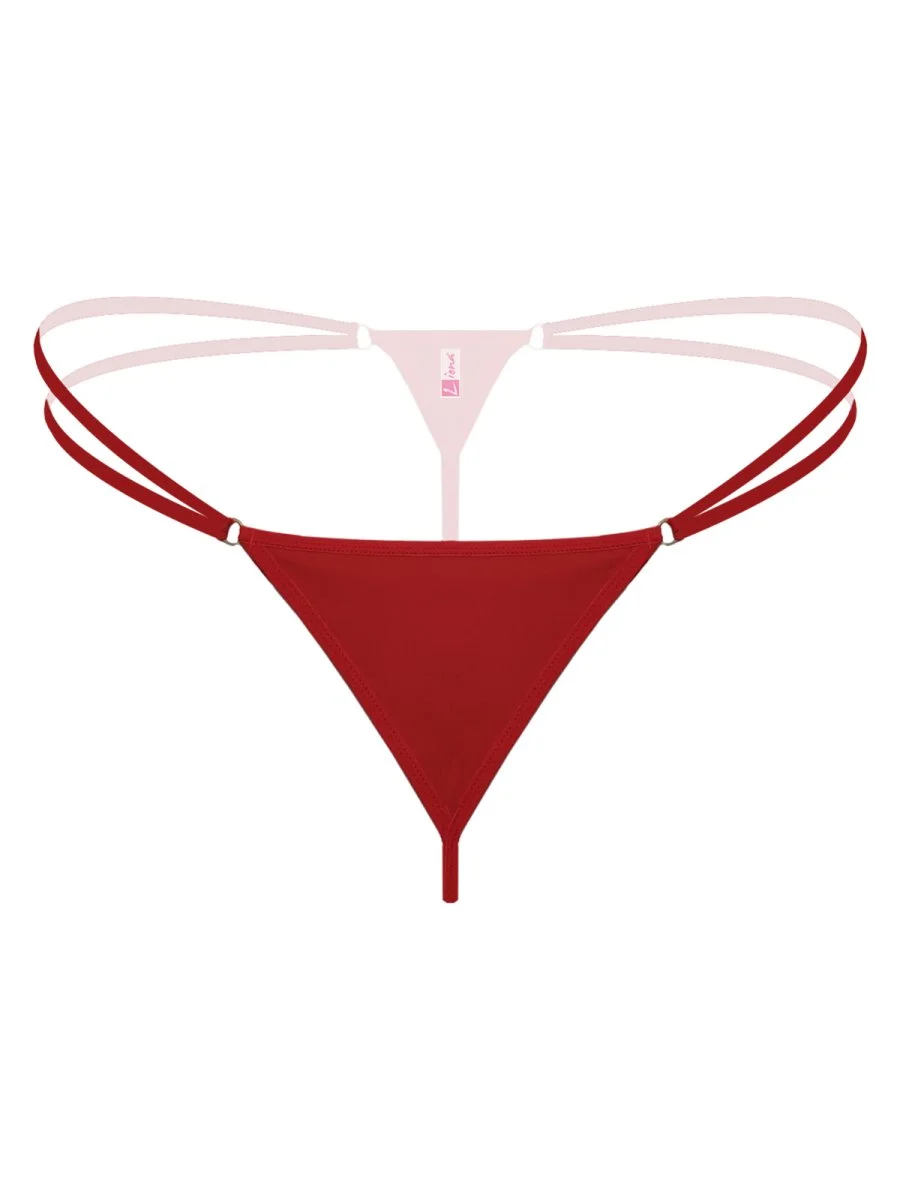 Lastikli Kırmızı Büyük Beden G String Tanga