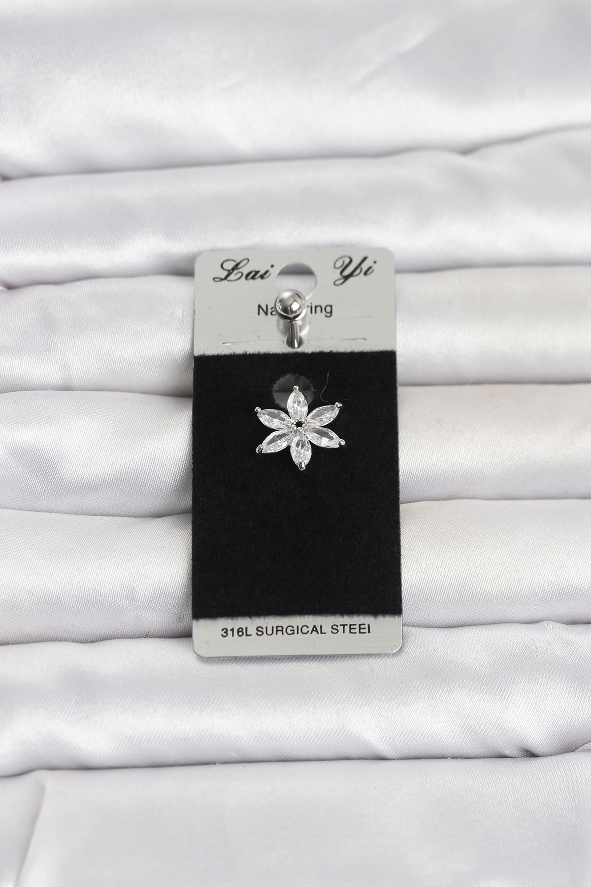 316L Cerrahi Çelik Lotus Model Göbek Piercing