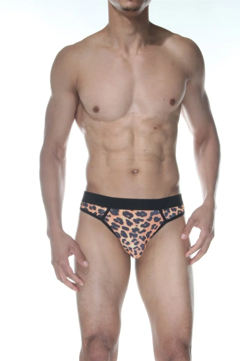 Leopar Desenli Erkek  Tangası