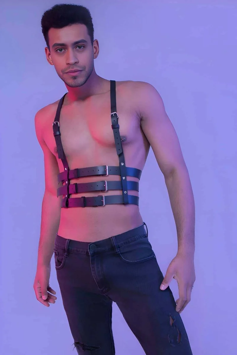 Erkek  Dansçı Kostümü, Clubwear, Techno Party Giyim - Brfm17