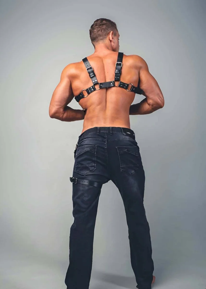 Göğüs Üzeri Seksi Deri Erkek  Harness - Brfm52