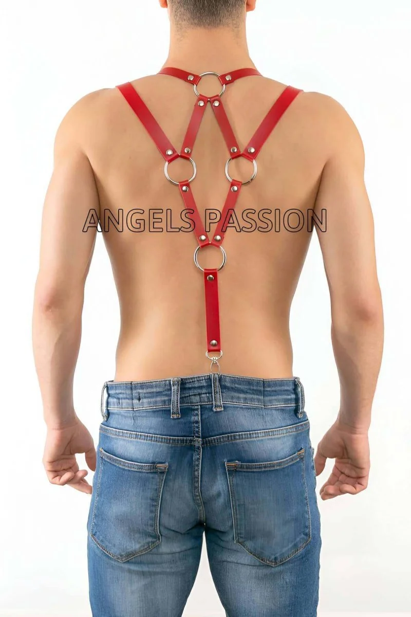 Deri Erkek  Pantolon Askısı, Deri Erkek  Harness - Brfm10