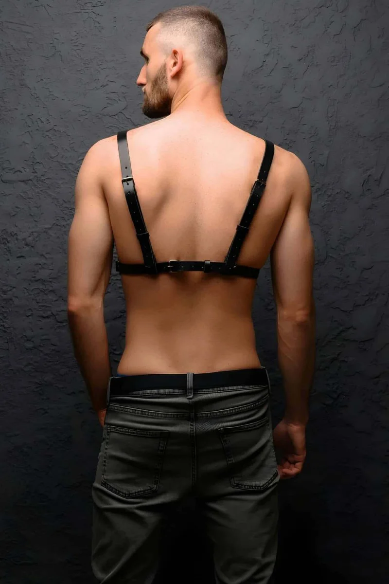 Erkek  Göğüs Üzeri Deri Harness - Brfm104