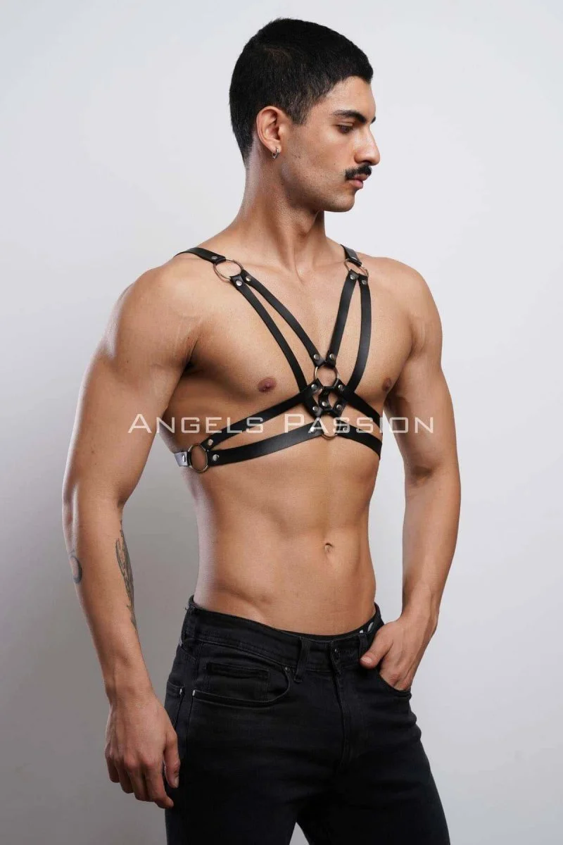 Erkek  Göğüs Harness, Erkek  T-shirt Üzeri Aksesuar - Brfm104