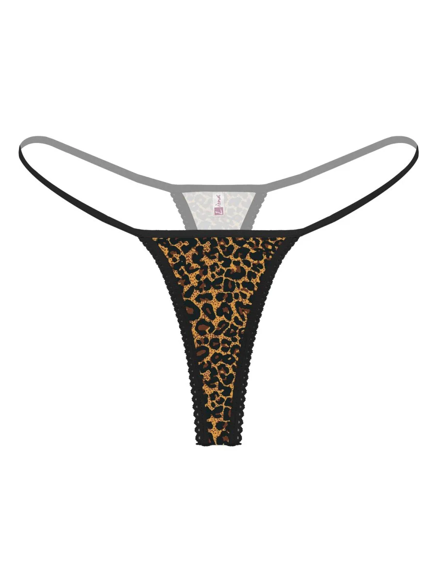Leopar Desenli Kadın Fantezi String