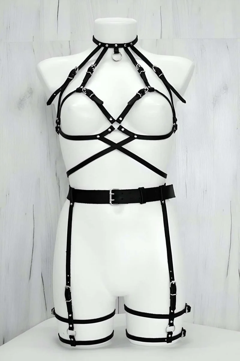 Şık Ve Seksi Deri Fantazi Giyim Takım - Brf325
