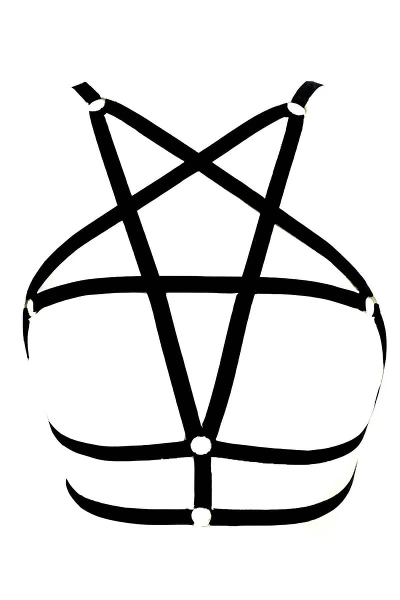 Seksi Göğüs Kafesli Harness