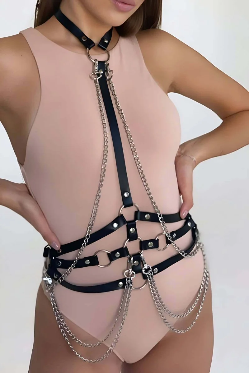 Deri Fantazi Giyim Ürünleri Harness - Brf10