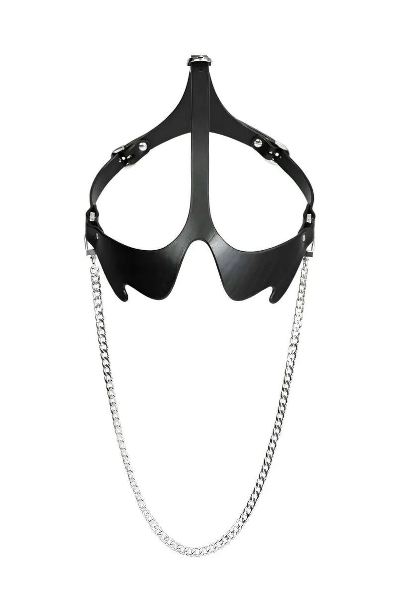 Zincirli Maske Detaylı Şık Korse Kemer, Şık Deri Kemer - Brf1136