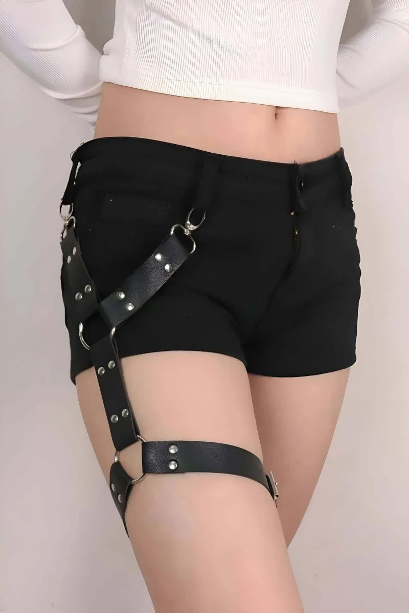 Seksi Deri Tek Bacak Aksesuarı, Bacak Kemeri - Brf1177
