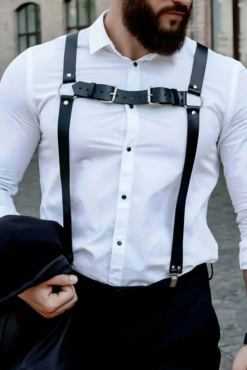 Deri Erkek  Sırt Kemer, Erkek  Harness, Erkek  Gömlek Kemeri - Brfm130