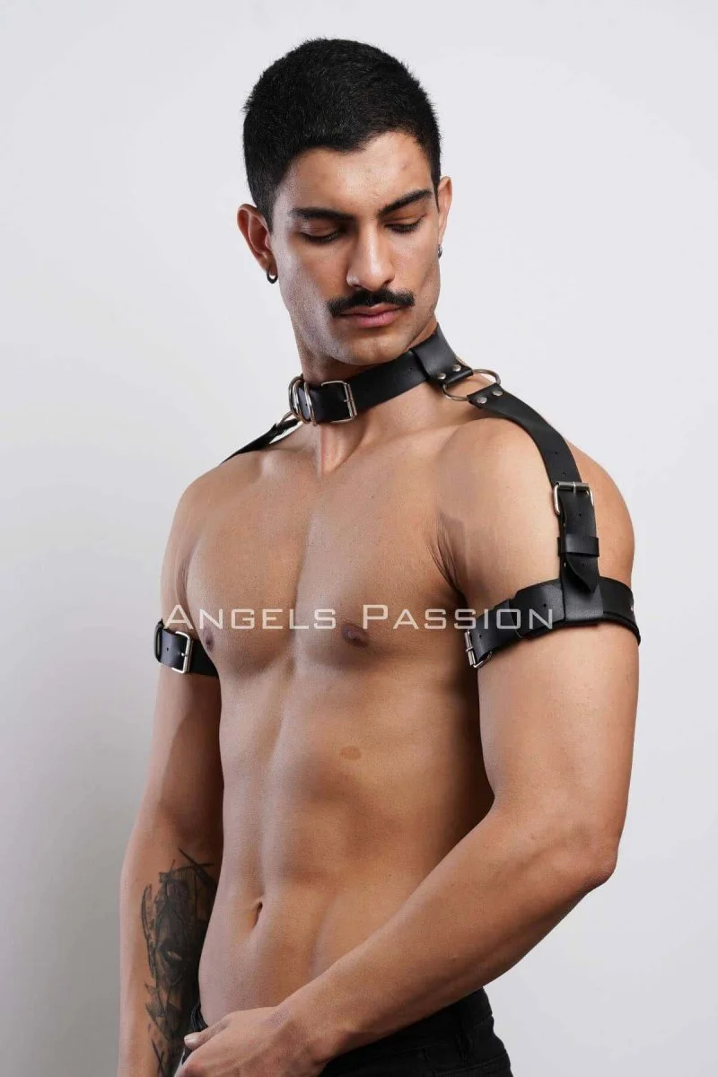Kol - Boyun - Ve Omuz Detaylı Şık Erkek  Harness, Erkek  Partywear - Brfm90