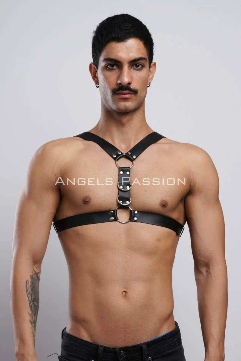 Deri Erkek  Göğüs Kemer, Fantazi Aksesuar, Erkek  Clubwear, Partywear - Brfm148