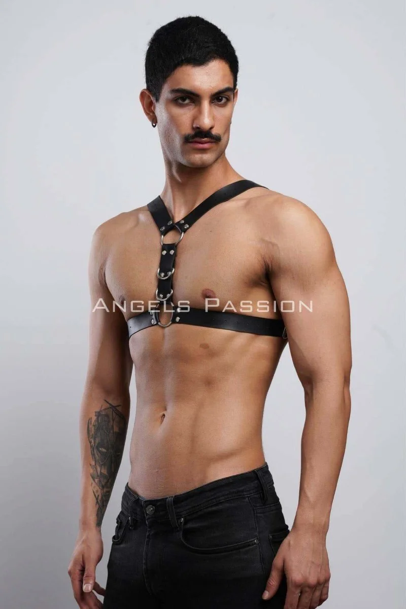 Deri Erkek  Göğüs Kemer, Fantazi Aksesuar, Erkek  Clubwear, Partywear - Brfm148