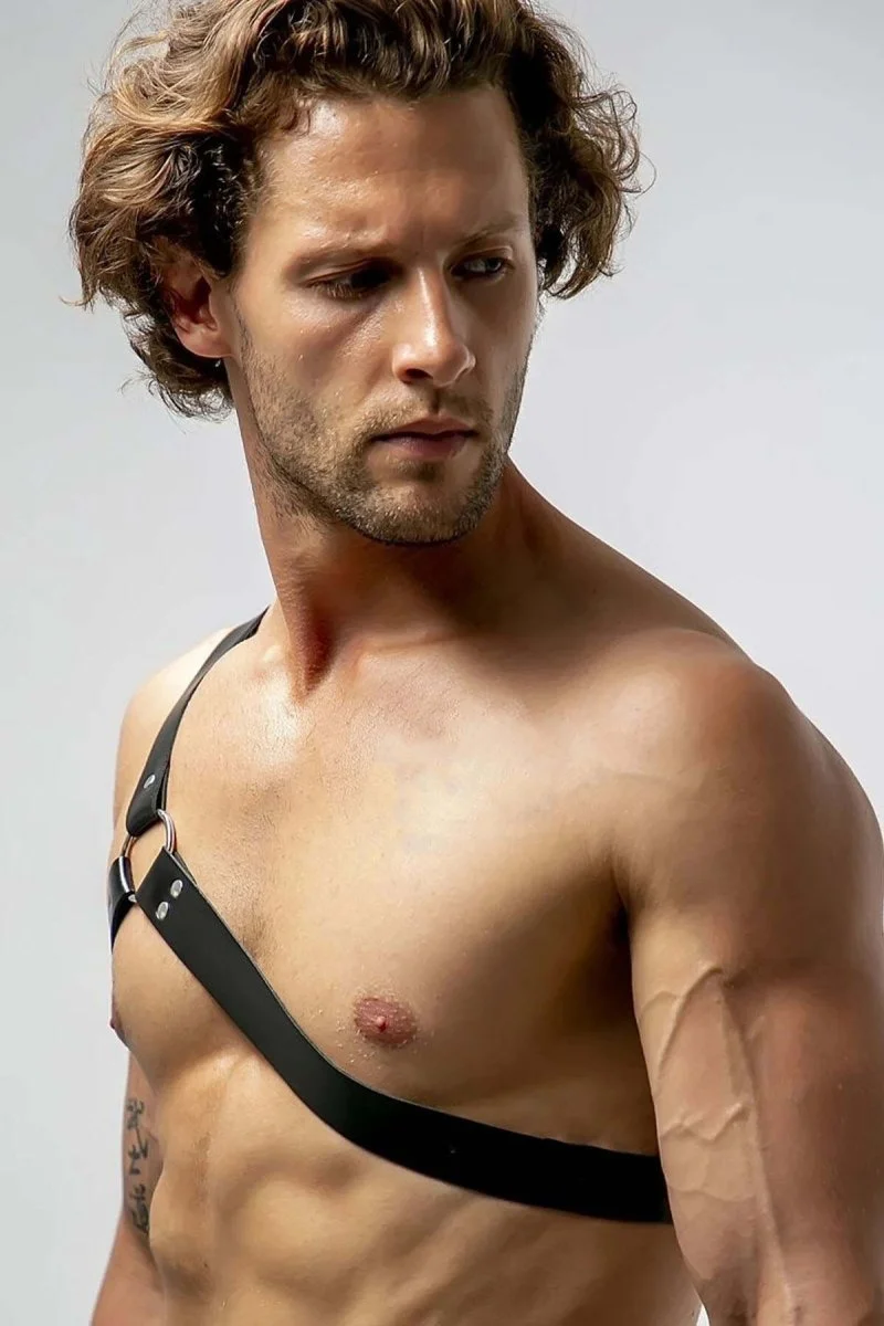 Tek Omuz Deri Erkek  Harness - Brf211