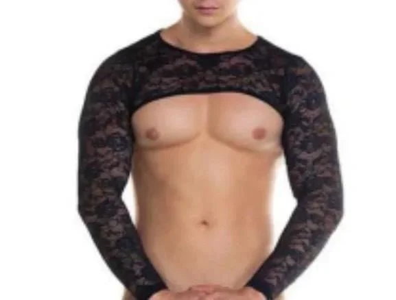 Erkek  Fantezi Dantel Crop