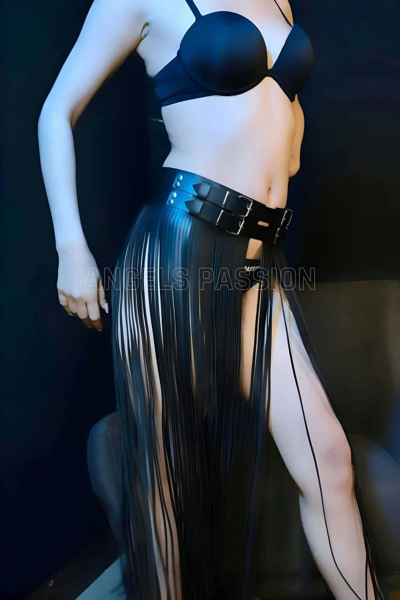 Püsküllü Deri Etek Harness - Brf1090