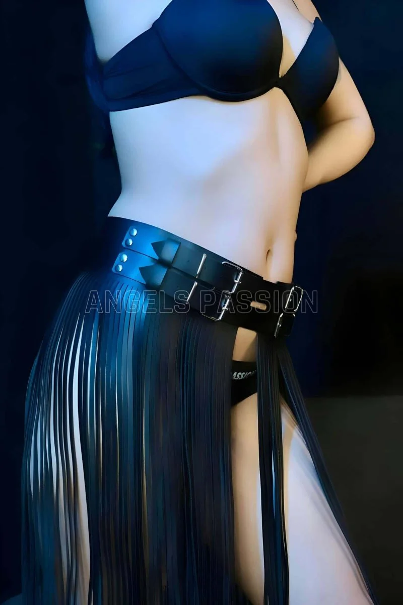 Püsküllü Deri Etek Harness - Brf1090