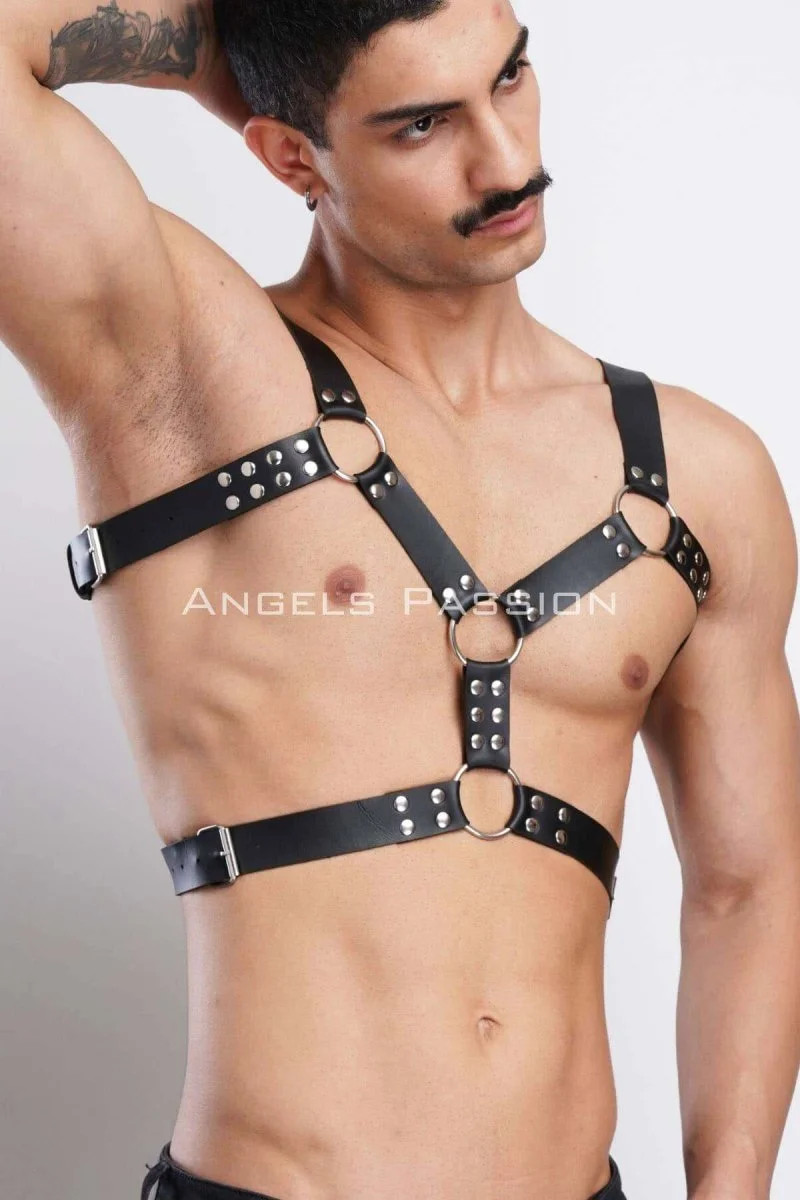 Erkek  Deri Göğüs Harness, Erkek  Parti Akseuar, Partywear - Brfm78