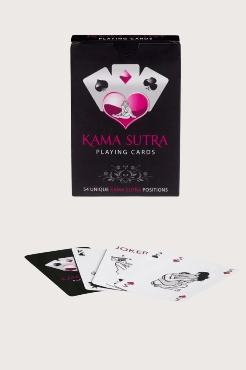 Sexy Görselli Oyun Kartı Kama Sutra Siyah Kırbaç Set